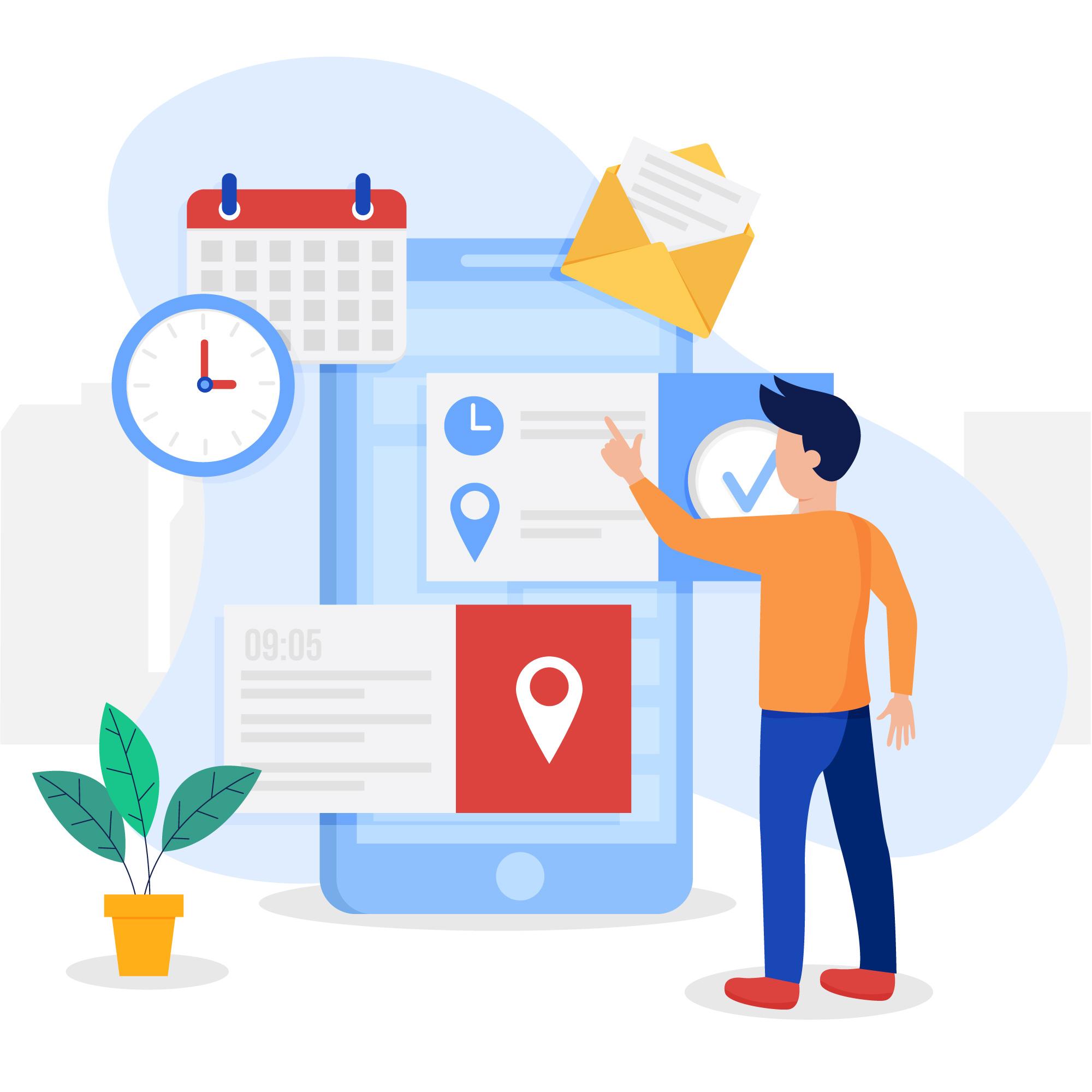 Screenshot showing job assignment and tracking